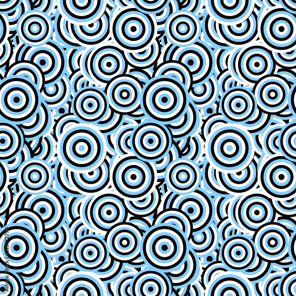 Seamless geometric concentric ring pattern background - vector design
