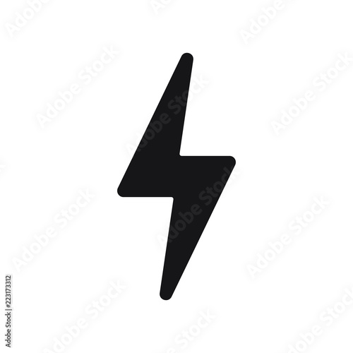 Lightning, electric power vector logo design element. Energy and thunder electricity symbol concept. Lightning bolt sign in the circle. Power fast speed logotype