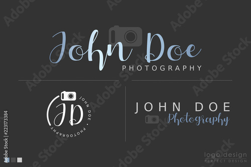 Photography Logo design set With camera photo