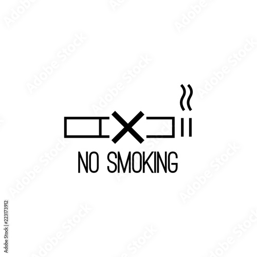 Vector icon are no Smoking. The symbol with the cigarette and the cross.