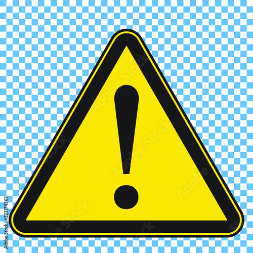 Danger sign, warning sign, attention sign. Danger icon, warning icon, attention icon.
