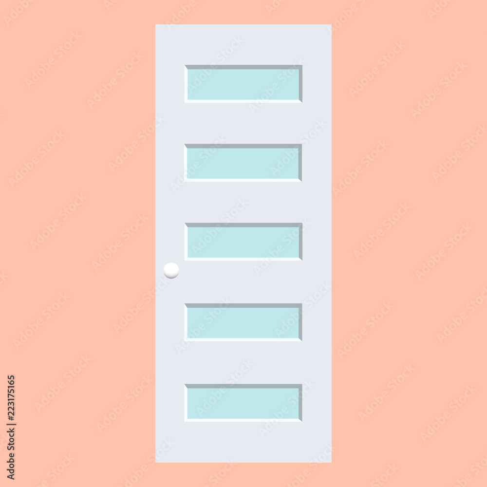 Wooden doors with plug-in glass realistic vector. Wooden doors with plug-in glass realistic vector.
