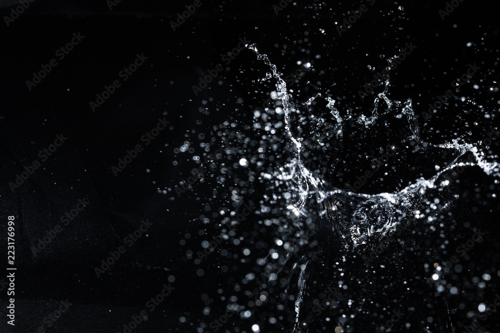 water splash black background backdrop fresh feeling