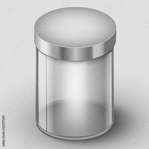 Empty glass cylinder