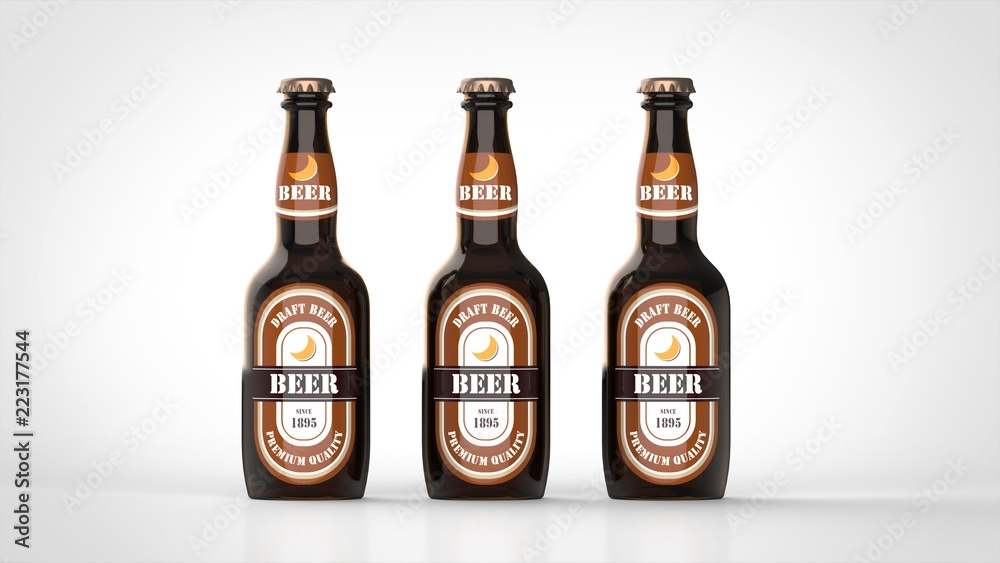 ビール瓶 3本 Stock イラスト Adobe Stock