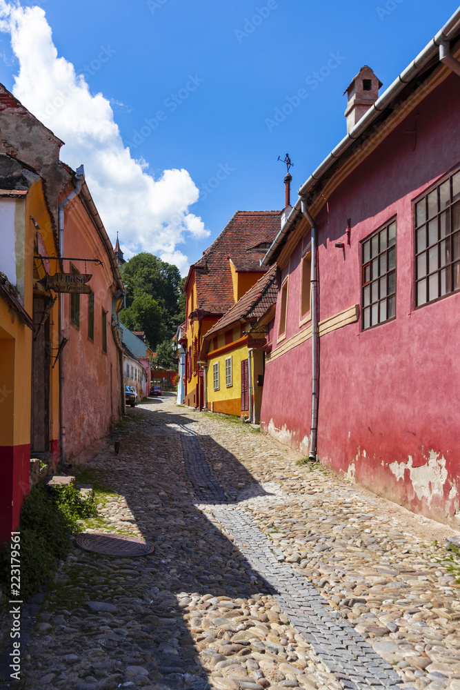 Romania Sighisoara streets of the old city