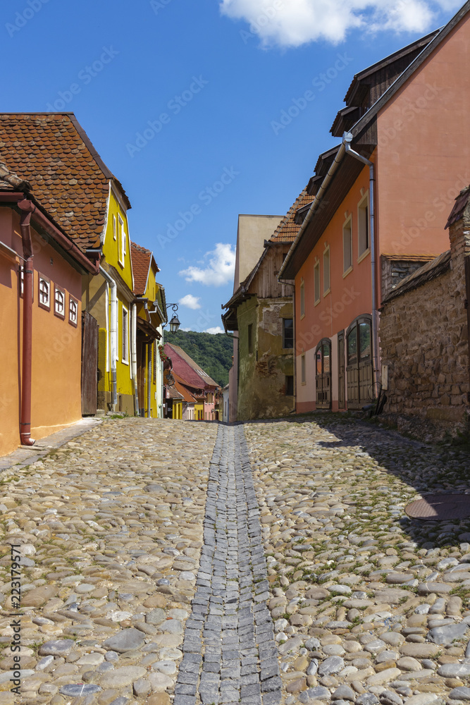 Romania Sighisoara streets of the old city