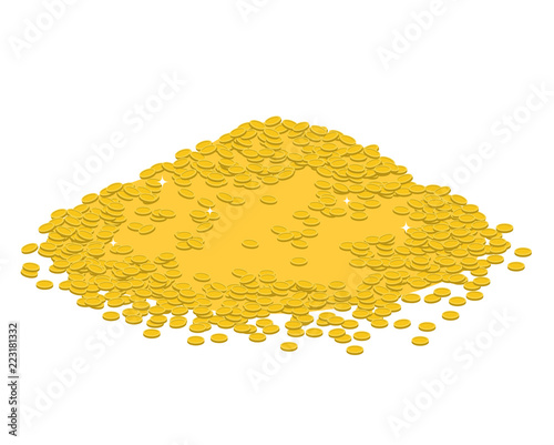 Ein Haufen Berg Geld Flat Design