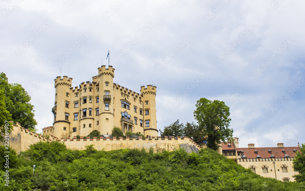 Schwangau, Germany - 05/12/2018: Hohenschwangau Castle