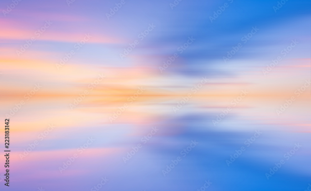 Abstract sunset motion blurred background colour.