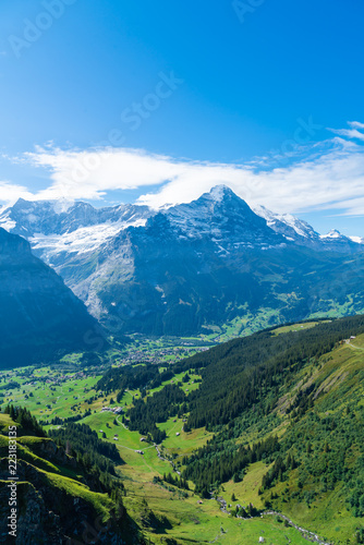 Grindelwald village with Alps Mountain in Switzerland © topntp