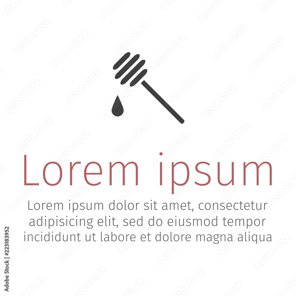 Honey dipper icon. Vector illustration Honey dipper icon. Vector illustration