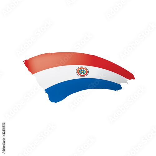 Paraguay flag, vector illustration on a white background.