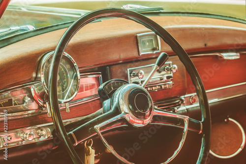 Dashboard of a classic car