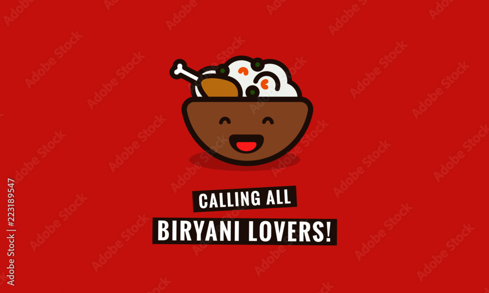 Calling All Biryani Lovers Poster Design Stock Vector Adobe Stock