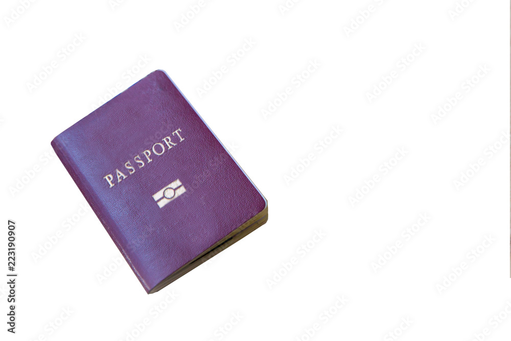 passport book image on white background for travel in holidays concept. passport book image on white background for travel in holidays concept.