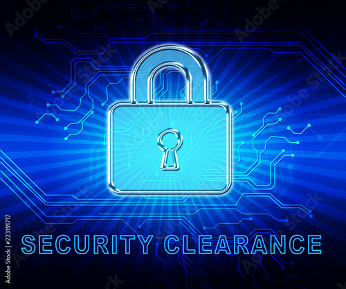 Security Clearance Cybersecurity Safety Pass 2d Illustration