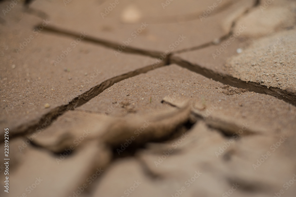 Wasteland: Dry cracked brown earth, barren and dead landscape with deep cracks Wasteland: Dry cracked brown earth, barren and dead landscape with deep cracks