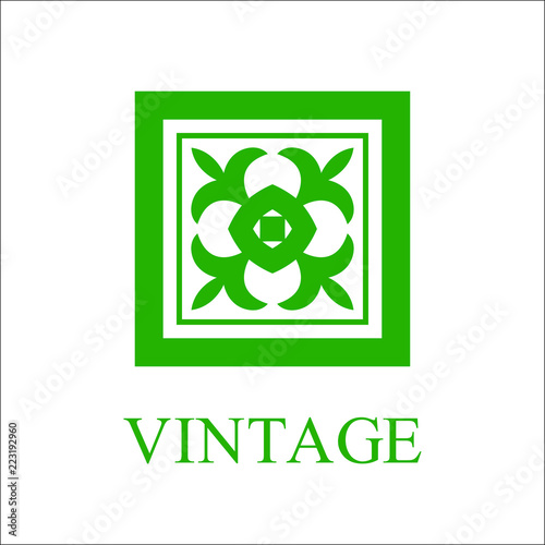 Vintage ornamental logo