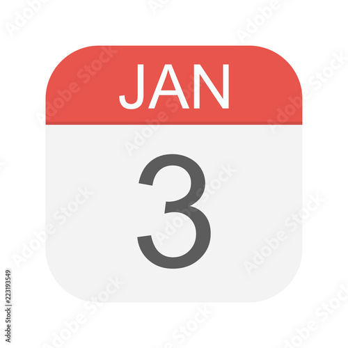 January 3 - Calendar Icon