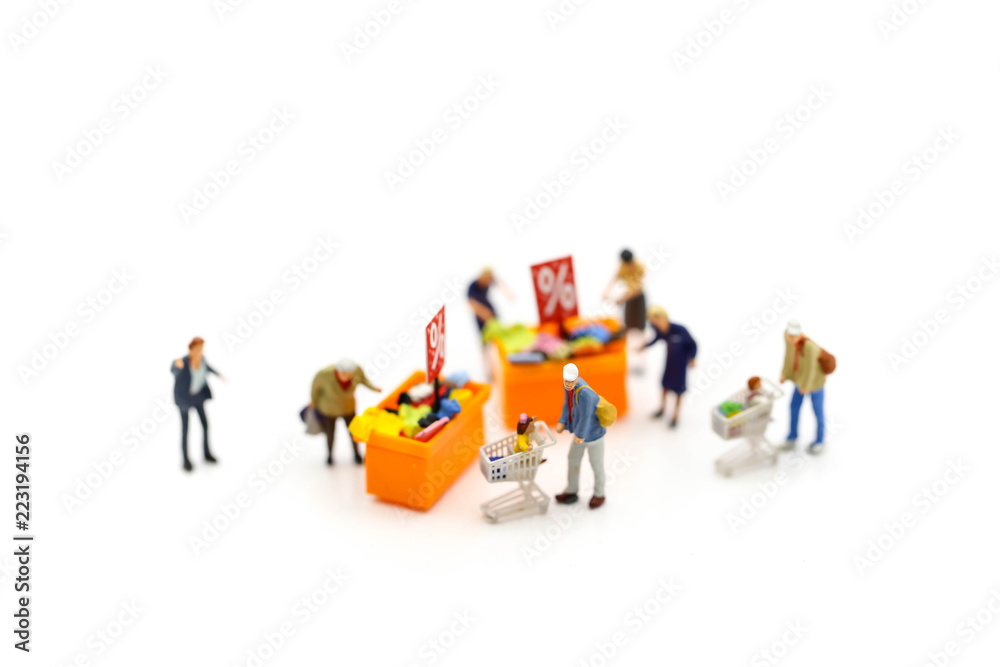 Miniature people: Shopper In shopping mall or Department store. Miniature people: Shopper In shopping mall or Department store.