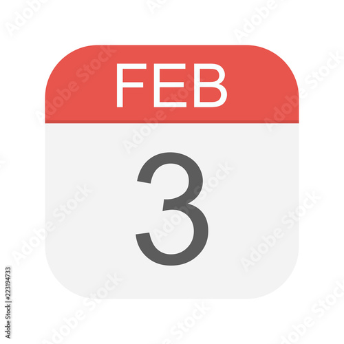 February 3 - Calendar Icon