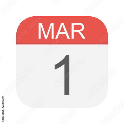 March 1 - Calendar Icon