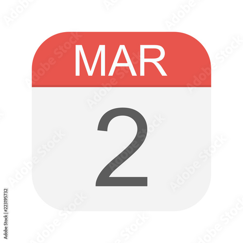 March 2 - Calendar Icon