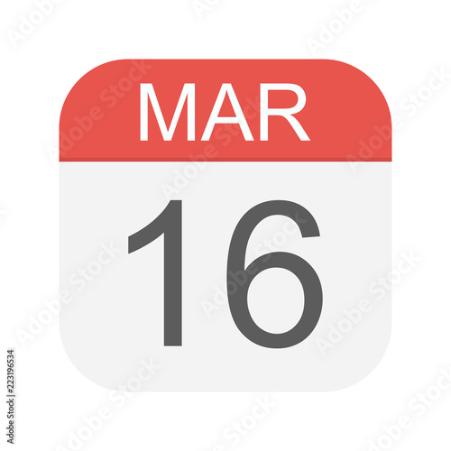 March 16 - Calendar Icon