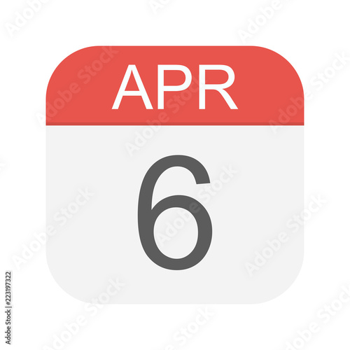 April 6 - Calendar Icon