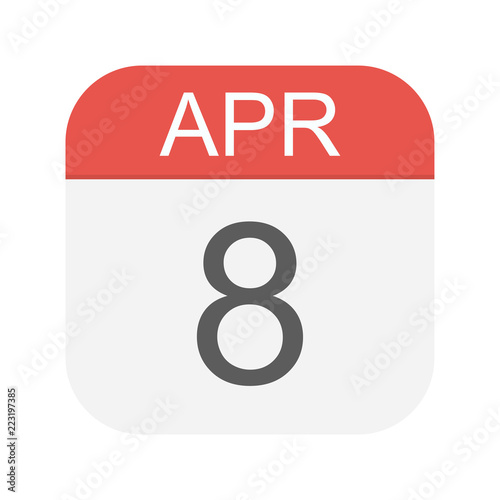 April 8 - Calendar Icon