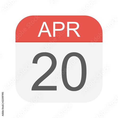 April 20 - Calendar Icon