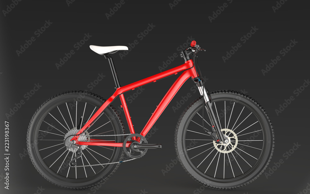 Obraz premium Bicycle on background. Bike.3D rendering.