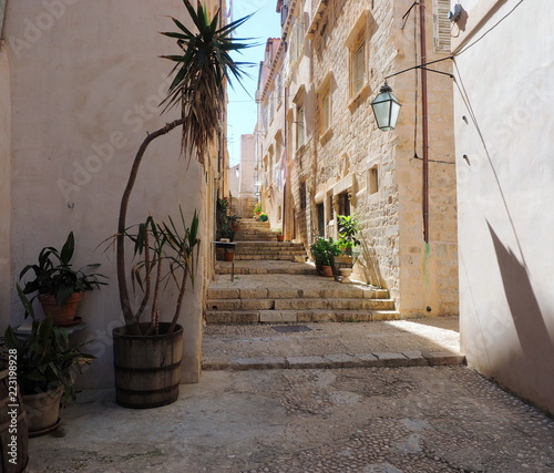 Typical Dubrovnik street Croatia photo
