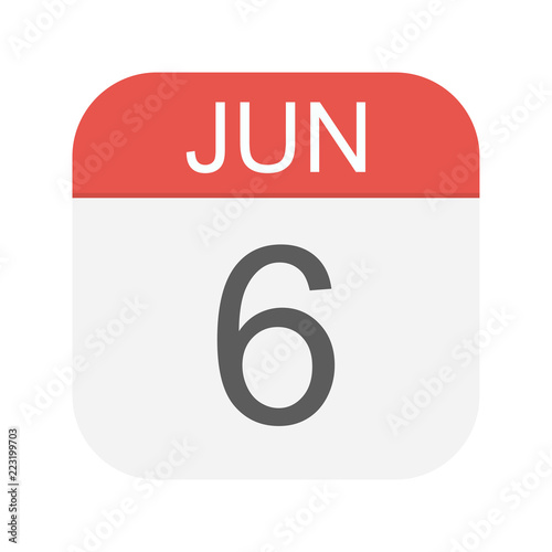 June 6 - Calendar Icon
