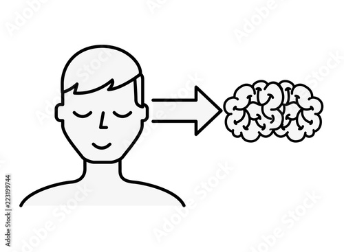 portrait man patient brain mental condition