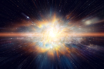 Acrylglasbilder Universum Lichtgeschwindigkeit durch Galaxie und Weltraum  © Quality Stock Arts