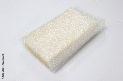 Bubble wrap, for protection product cracked or insurance During transit isolated and white background 