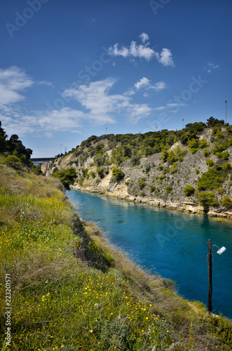 Corinth Canal, tidal waterway across the Isthmus of Corinth in Greece, joining the Gulf of Corinth with the Saronic Gulf