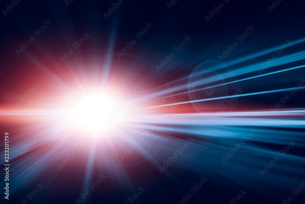Fototapeta premium blur fast speed accelerate high perform light blast for technology abstract for background