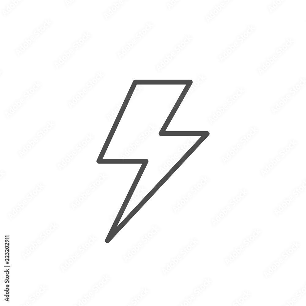 Lightning line icon Lightning line icon