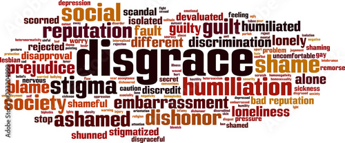Disgrace word cloud