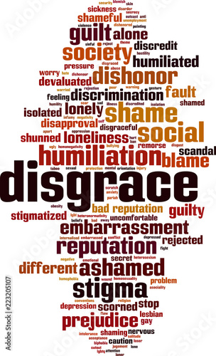 Disgrace word cloud