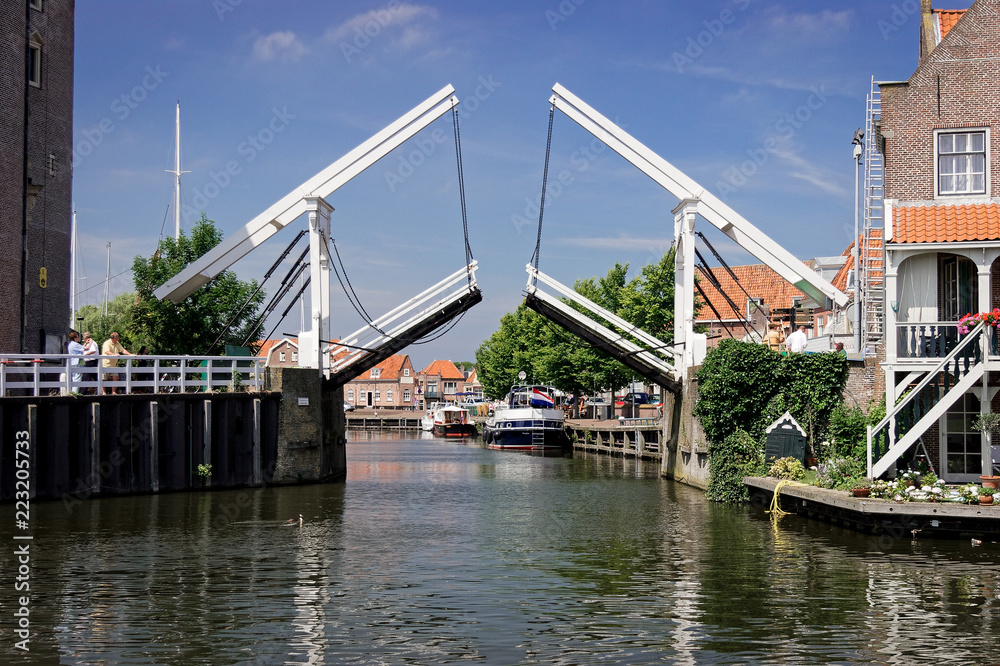 Obraz premium Old cityscape of the town of Enkhuizen