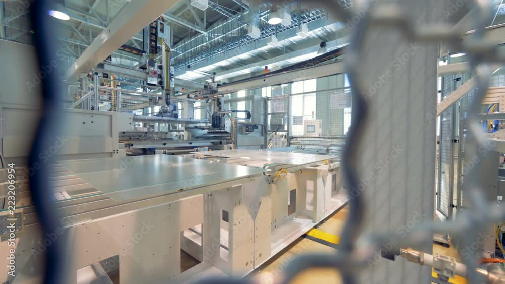 Modern innovative production line. Innovative production concept.