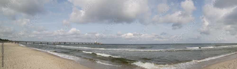 a stormy afternoon at the beach of usedom in the baltic sea
