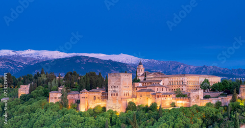 Night view on Alhambra, Gra...