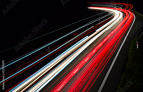 Wallpaper Mural lights of cars with night Torontodigital.ca