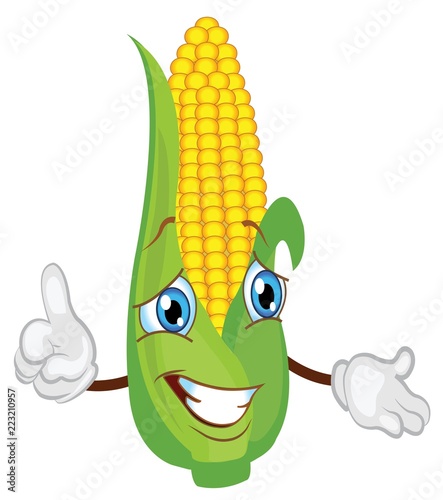 cute corn character cartoon