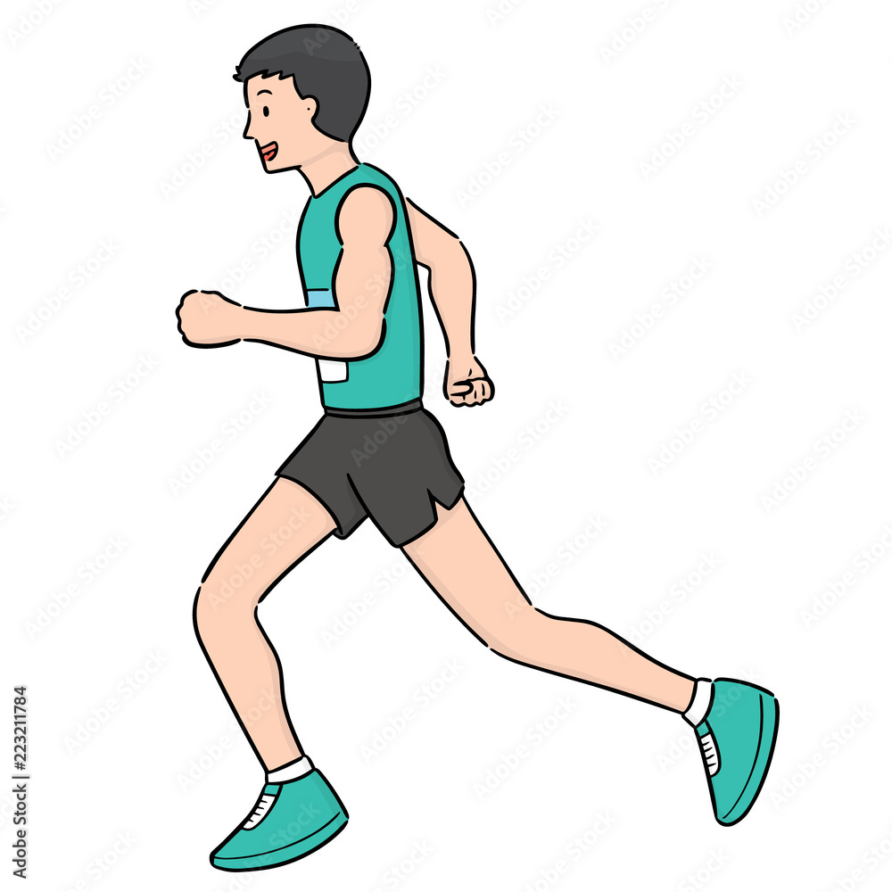 vector of man running